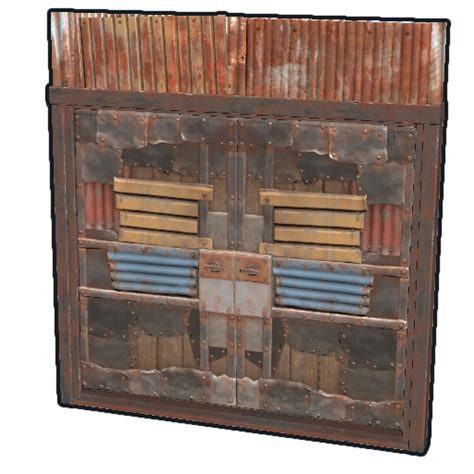 double sheet metal door rust explosive ammo|rust clash sheet metal double door.